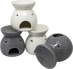 Set Of 4 Oil Burners Fragrance Decoration 12Cm Wax Melts Tea Light Ceramic Tiki - thumbnail 5