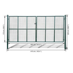 Berkfield Durable Mesh Garden Gate 415 X 225 Cm / 400 X 175 Cm - thumbnail 4