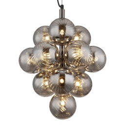Luminosa Lighting Luminosa Conor Globe Pendant Ceiling Light Gunmetal Balls Smoke Glass Shade 13X G9 - thumbnail 3