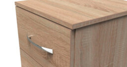 Hampshire 4 Drawer Bedside Cabinet In Bardolino Oak (Ready Assembled) - thumbnail 4