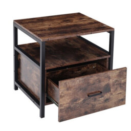 Thehotsale 56Cm H X 45Cm W X 45Cm D Wooden Bedside Table Bedroom Nightstand Side Table With Drawer - thumbnail 5