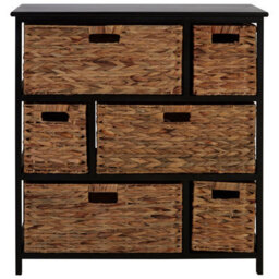 Orsina Stylish 6 Drawers Black Frame Storage Unit, Modern Chest Of Drawers For Livingroom, Minimalist Storage Chest - thumbnail 6