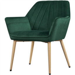 Yaheetech Green Velvet Tufted Accent Chair Armchair With Metal Legs - thumbnail 2