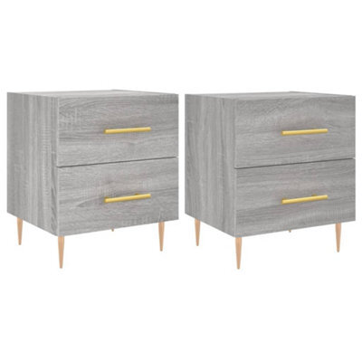Berkfield Modern Bedside Cabinets 2 Pcs Grey Sonoma 40X35X47.5 Cm Engineered Wood - image 1