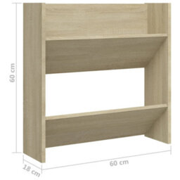 Vidaxl Wall Shoe Cabinets 2 Pcs Sonoma Oak 60X18X60Cm Engineered Wood - thumbnail 8