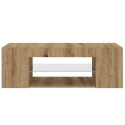 Berkfield Tv Cabinet With Led Lights Artisan Oak 90X39X30 Cm Engineered Wood - thumbnail 7