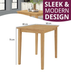 Hallowood Furniture Ledbury Small Dining Table In Light Oak Finish - thumbnail 3