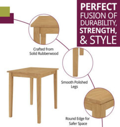 Hallowood Furniture Ledbury Small Dining Table In Light Oak Finish - thumbnail 2
