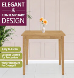 Hallowood Furniture Ledbury Small Dining Table In Light Oak Finish - thumbnail 4