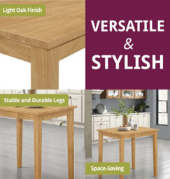 Hallowood Furniture Ledbury Small Dining Table In Light Oak Finish - thumbnail 5