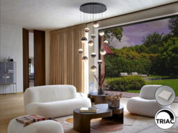 Luminosa Lighting Luminosa Orbes Cluster Pendant Ceiling 13 Light Black, Copper, Brass Led 3000K - Uk Stock - thumbnail 2