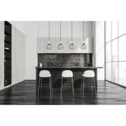 Luminosa Lighting Luminosa Selene Bar Pendant Ceiling Light Black, Silver 4X E27 - thumbnail 3