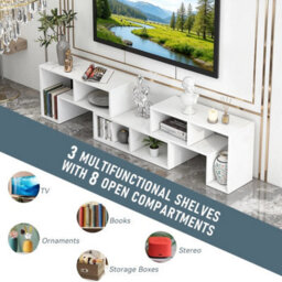 Tv Stand Free Combination Media Center 3Pcs Diy Wooden - thumbnail 6