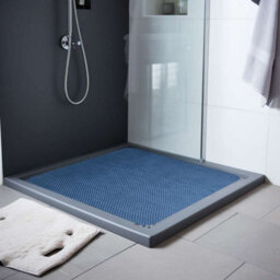 Nicoman Reversible Dual-Colour Blue/green Pvc Anti Slip Shower Mat Bath Mat - Square 53X53Cm