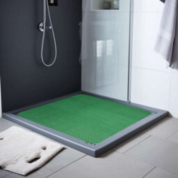 Nicoman Reversible Dual-Colour Blue/green Pvc Anti Slip Shower Mat Bath Mat - Square 53X53Cm - thumbnail 5
