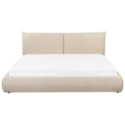 Beliani Bed Boucle Vinay 180 X 200 Cm (Eu Super King) Light Beige - thumbnail 6