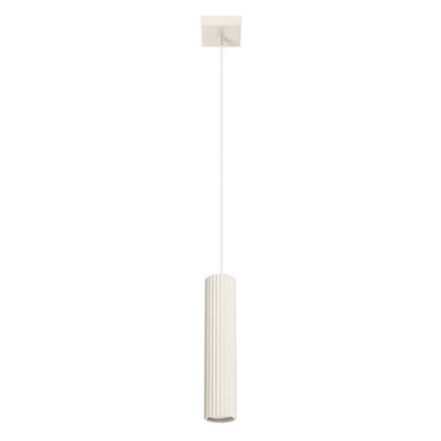 Sollux Lighting Karbon Aluminum Beige 1 Lights Minimalist Pendant Ceiling Light - image 1