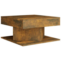 Vidaxl Coffee Table Smoked Oak 57X57X30 Cm Engineered Wood