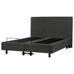 Beliani Adjustable Bed Fabric Castellan 180 X 200 Cm (Eu Super King) Dark Grey - thumbnail 5