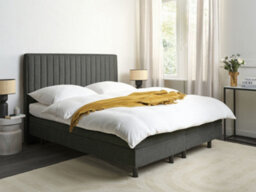 Beliani Adjustable Bed Fabric Castellan 180 X 200 Cm (Eu Super King) Dark Grey - thumbnail 2