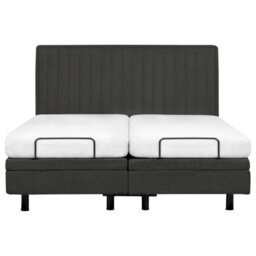 Beliani Adjustable Bed Fabric Castellan 180 X 200 Cm (Eu Super King) Dark Grey - thumbnail 8