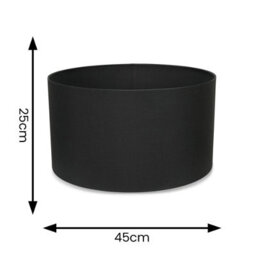 Valuelights Reni Charcoal Fabric Drum Ceiling Lamp Shade (D)45Cm - thumbnail 6