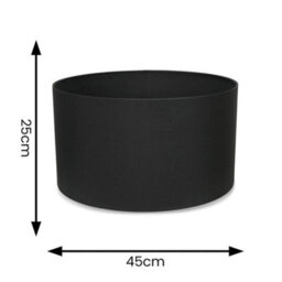 Valuelights Reni Charcoal Fabric Drum Ceiling Lamp Shade (D)45Cm - thumbnail 8