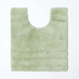 Homescapes Spa Supreme Luxury Sage Green Bath Mat And Pedestal Set - thumbnail 3