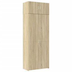 Berkfield Storage Cabinet Sonoma Oak 80X42.5X225 Cm Engineered Wood - thumbnail 2