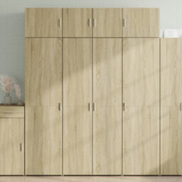 Berkfield Storage Cabinet Sonoma Oak 80X42.5X225 Cm Engineered Wood - thumbnail 1