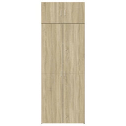 Berkfield Storage Cabinet Sonoma Oak 80X42.5X225 Cm Engineered Wood - thumbnail 4
