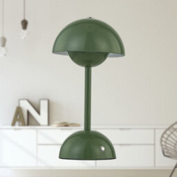 First Choice Lighting Eleanor - Sage Green Led Rechargeable Touch Table Lamp - thumbnail 5