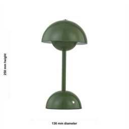 First Choice Lighting Eleanor - Sage Green Led Rechargeable Touch Table Lamp - thumbnail 6