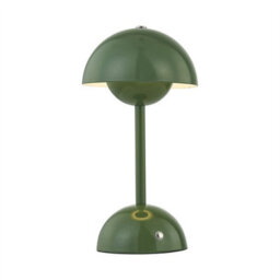 First Choice Lighting Eleanor - Sage Green Led Rechargeable Touch Table Lamp - thumbnail 2
