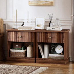 Nightstand With Drawer Open Shelf Bedside Table Side Table Living Room Bedroom - thumbnail 4