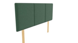 "Urban Textures - Elba Luxury 20"" High Boucle Fabric Upholstered Headboard - Green" - thumbnail 4