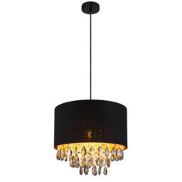 Luminosa Lighting Luminosa Coletta Pendant Ceiling Light Matt Black 1X E27
