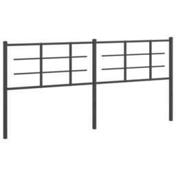 Berkfield Metal Headboard Black 200 Cm - thumbnail 2
