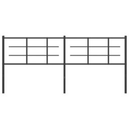 Berkfield Metal Headboard Black 200 Cm - thumbnail 3
