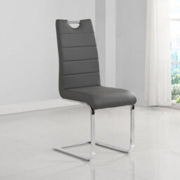 Furniture in Fashion Parini Extendable Melange High Gloss Dining Table 6 Grey Chairs - thumbnail 4