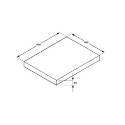 Homestylestore 600mm White Wall Mounted Bathroom Floating Shelf - thumbnail 4