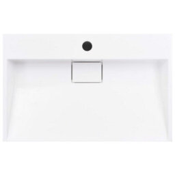 Berkfield Chic Wash Basin 60X38X11 Cm Mineral Cast/marble Cast White - thumbnail 4