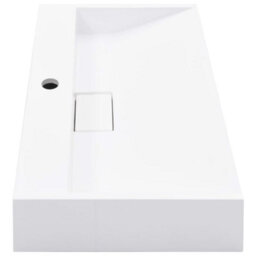 Berkfield Chic Wash Basin 60X38X11 Cm Mineral Cast/marble Cast White - thumbnail 5