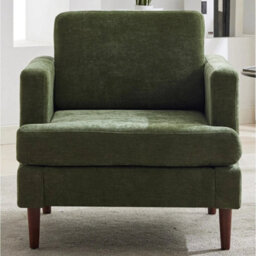 Upholstered Accent Armchair Single Sofa For Living Room Bedroom With Wood Legs - thumbnail 3