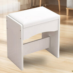 Mondeer White Dressing Table Stool Makeup Chair Soft Padded Cushion Piano Seat - thumbnail 7