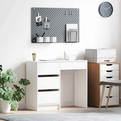 Berkfield White Writing Desk White Mdf Medium Storage White Writing Desk - image 1