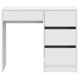 Berkfield White Writing Desk White Mdf Medium Storage White Writing Desk - thumbnail 5