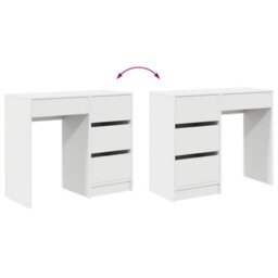Berkfield White Writing Desk White Mdf Medium Storage White Writing Desk - thumbnail 9