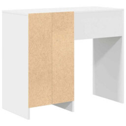 Berkfield White Writing Desk White Mdf Medium Storage White Writing Desk - thumbnail 7