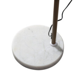 Komore Rustic Freestanding Floor Light Handwoven Bamboo Lampshade Marble Base,e27 - thumbnail 6